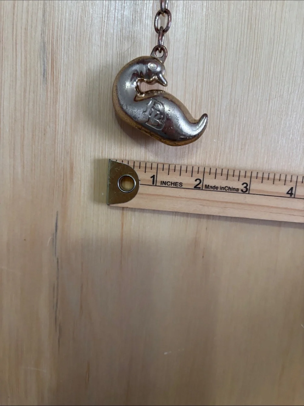 Dooney Vintage Brass Duck Keychain